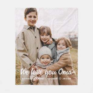 Cobertor De Velo Nós Te Amo A Família Oma Foto Moderna Do Solteiro