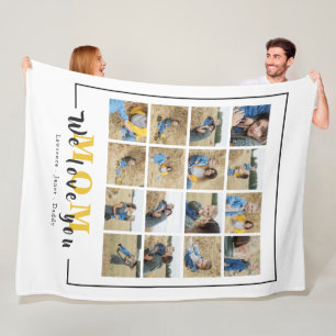 Cobertor De Velo Nós Te Amo Mãe Dia de as mães 16 Foto Collage F