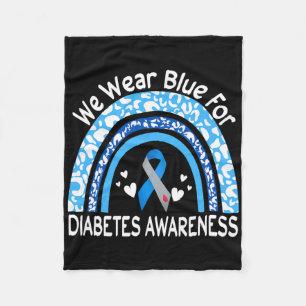 Cobertor De Velo Nós Usamos Azul Para Conscientização Sobre Diabete