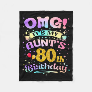 Cobertor De Velo Nossa É O 80º Aniversário Da Minha Tia Feliz 80 An