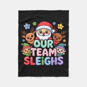 Cobertor De Velo Nossa Equipe Derruba o Papai Noel de Natal e a Tur