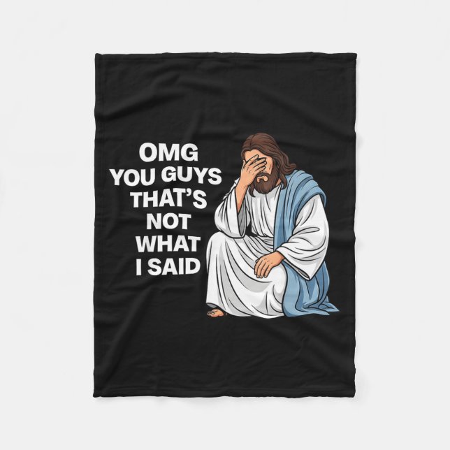 Cobertor De Velo Nossa, gente, não foi isso que eu disse, Jesus eng (Frente)