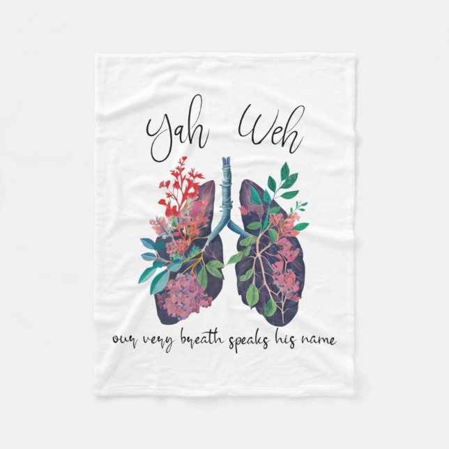 Cobertor De Velo Nossa Própria Respiração Fala Seu Nome Yhwh Christ (Frente)