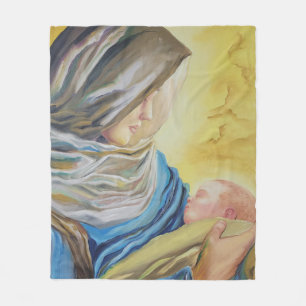 Cobertor De Velo Nossa Senhora do Silêncio segurando Jesus bebê
