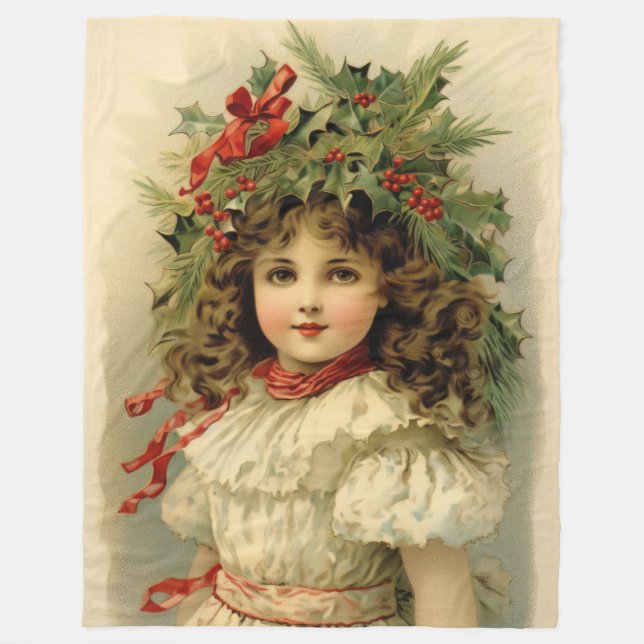 Cobertor De Velo Nostalgic Clássico Noel em Aberto de Natal (Frente)