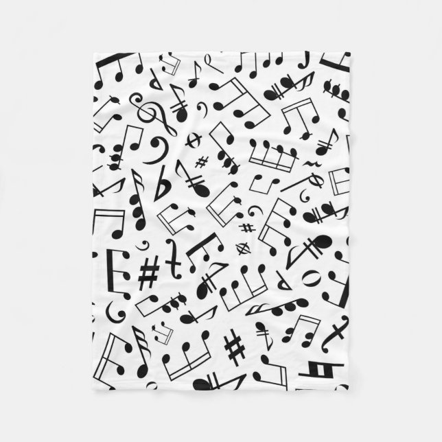 Cobertor De Velo Notas Musicais Fleece Blankets (Frente)