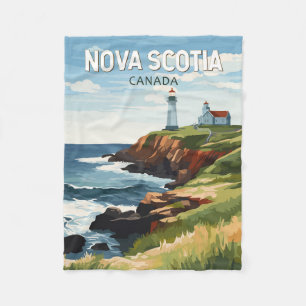 Cobertor De Velo Nova Escócia Canada Viagem Art Vintage