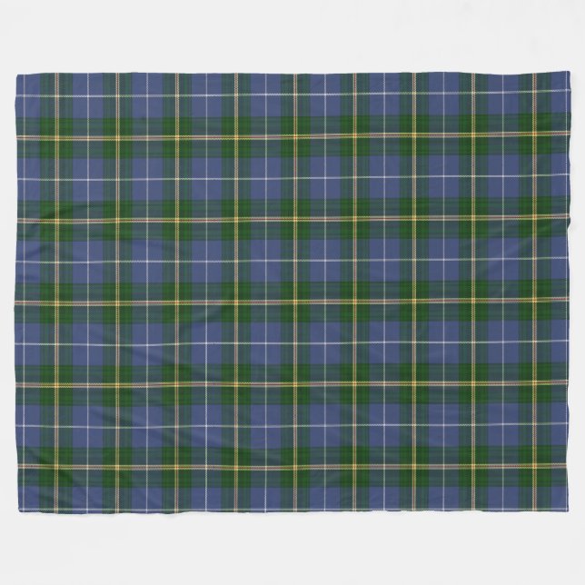 Cobertor De Velo Nova Escócia Tartan Xadrez azul personalizada (Frente (Horizontal))