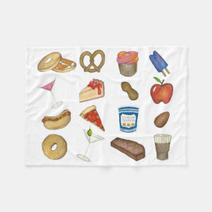 Cobertor De Velo Nova Iorque Clássico Icônico NYC Foodie