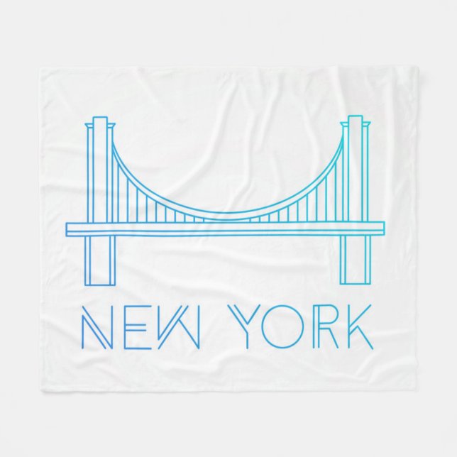 Cobertor De Velo Nova Iorque da ponte de Brooklyn | (Frente (Horizontal))