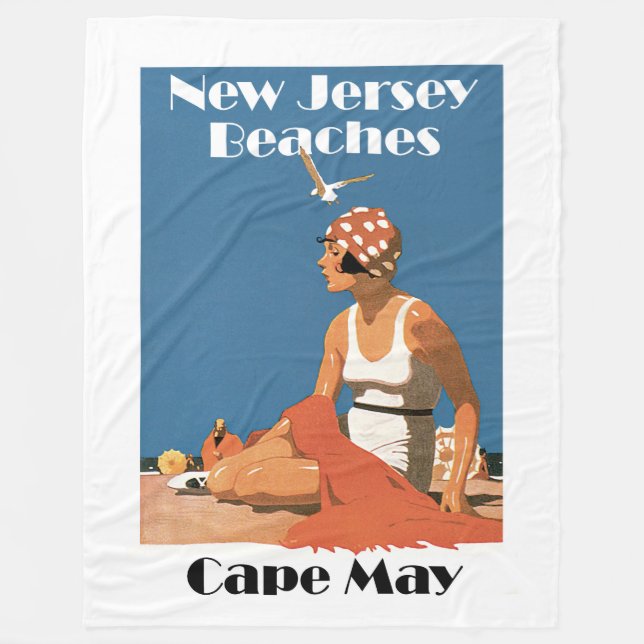 Cobertor De Velo Nova Jersey Beaches ~ Cape May (Frente)