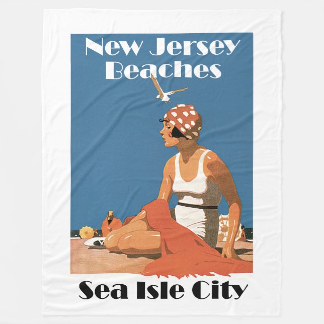 Cobertor De Velo Nova Jersey Beaches ~ Sea Isle City (Frente)