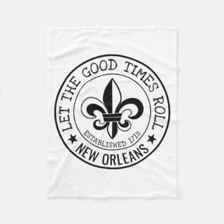 Cobertor De Velo Nova Orleans Deixe os Bons Momentos Rolar Fleur De