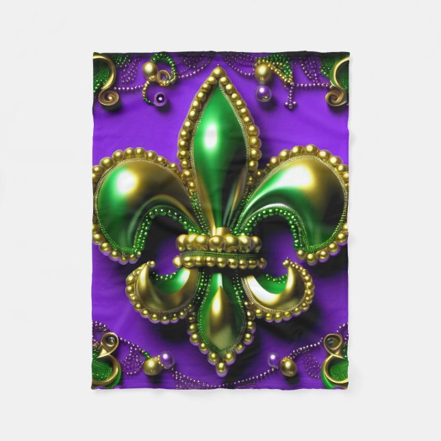 Cobertor De Velo Nova Orleans Título Fleur de lis (Frente)