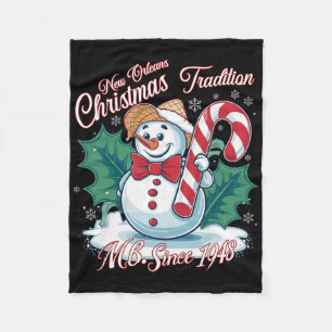 Cobertor De Velo Nova Orleans Tradição de Natal Bingle Snowmen