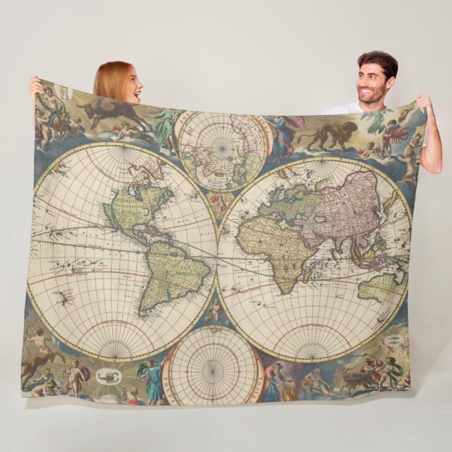 Cobertor De Velo Novissima Totius Terrarum Orbis Tabula (In Situ)