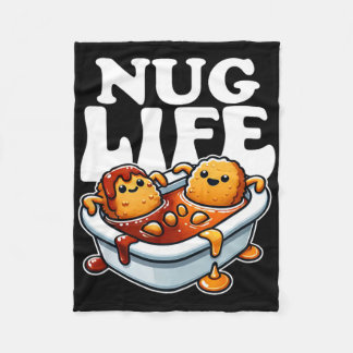 Cobertor De Velo Nug Life Funny Chicken Nuggets Em Cartões De Churr