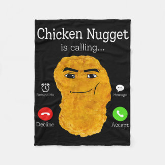 Cobertor De Velo Nugget de Frango Está Chamando Humor Divertido Ama