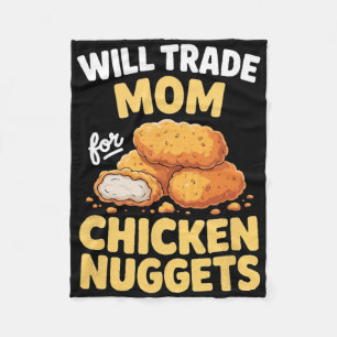 Cobertor De Velo Nuggets de Frango Engraçados Amam Nuggets de Frang