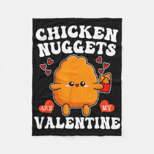 Cobertor De Velo Nuggets de Frango São Meu Namorado Engraçado Comid