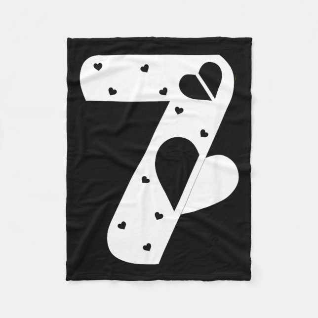 Cobertor De Velo Number 7 Hearts Love 67 Couple Matching Christmas  (Frente)