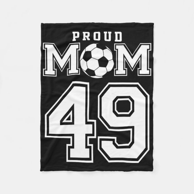 Cobertor De Velo Número 49 Personalizado Orgulhoso Futebol Mãe de F (Frente)