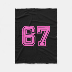 Cobertor De Velo Número da Equipe Esportiva Retro Rosa #67