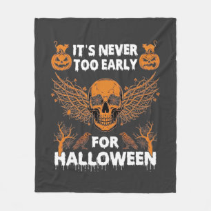 Cobertor De Velo Nunca É Tarde Demais Para o Halloween Caveira Vinh
