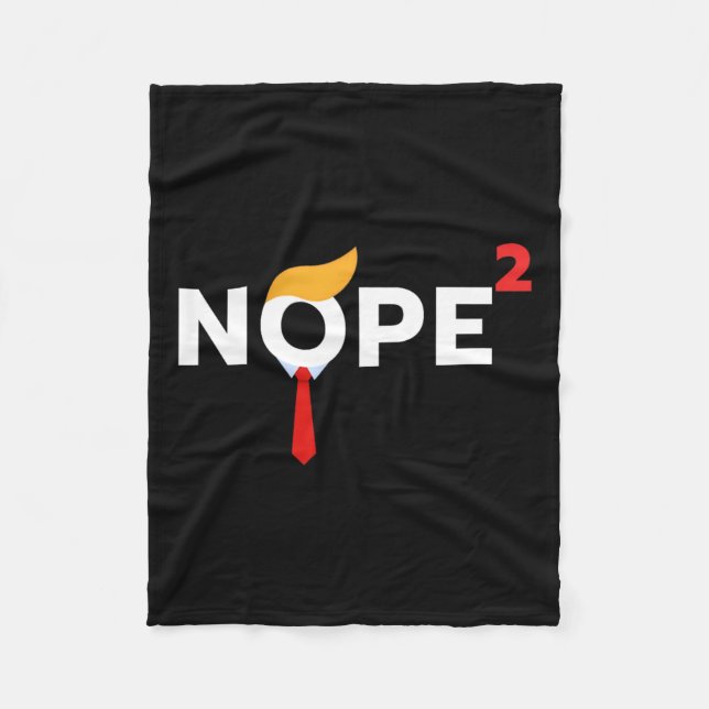 Cobertor De Velo Nunca Mais Engraçado Trump Wig Demonstração de Fig (Frente)