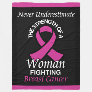 Cobertor De Velo Nunca Subestimar/Fita/Mulher... Cancer Da Mama