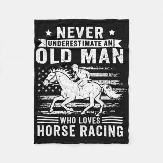 Cobertor De Velo Nunca Subestime Um Velho Que Ama Rac Cavalo