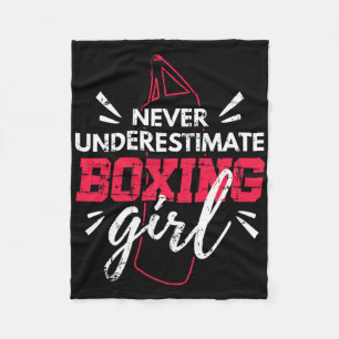 Cobertor De Velo Nunca Subestime Uma Garota de Boxe Mma Kickboxing