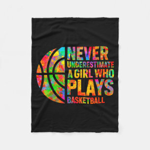 Cobertor De Velo Nunca Subestime Uma Garota Que Jogue Basquete Wo