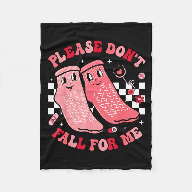 Cobertor De Velo Nurse Valentine Non Slip Socks Please Don't Fall F (Frente)