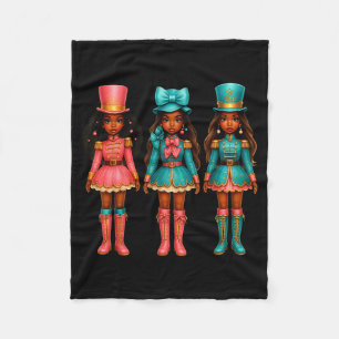 Cobertor De Velo Nutcracker Ocidental Natal Rosa Menina Negra