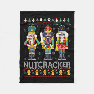 Cobertor De Velo Nutcracker Squad Shirt Engraçado Suor de Natal Fei