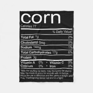 Cobertor De Velo Nutrição de milho Fala Comida Engraçada Ação de Gr