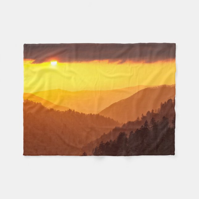 Cobertor De Velo Nuvens Enchem Vale, Tennessee (Frente (Horizontal))