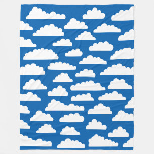 Cobertor De Velo Nuvens Fluffy - Branco no Blue 005cad
