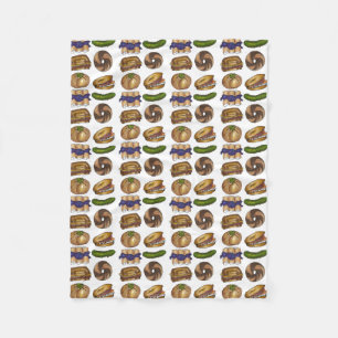 Cobertor De Velo NYC Jewish Deli Comida Bagel Reuben Blintz Knish