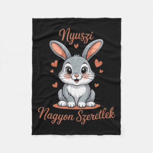 Cobertor De Velo Nyuszi, Meu Coelho - Szeretlek, Eu Te Amo!