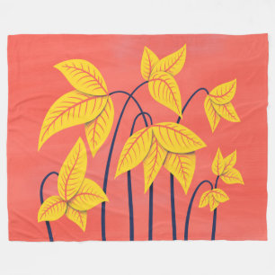 Cobertor De Velo O abstrato floresce a arte geométrica floral