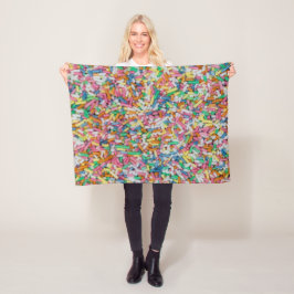 Cobertor De Velo O açúcar borrifa um prato de fundo colorido