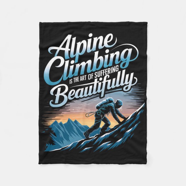 Cobertor De Velo O alpinismo é a arte de sofrer lindamente (Frente)