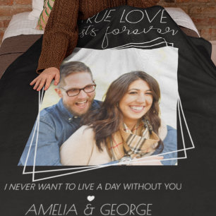 Cobertor De Velo O Amor Dura Para Sempre   Foto Personalizada Moder