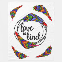 O amor é Kind Fleece Blanket