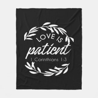 Cobertor De Velo O Amor é Paciente Citação da Escritura Coríntios M