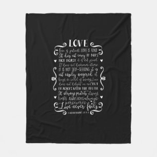 Cobertor De Velo O Amor é Paciente O Amor é Gentil Citação Cristã C