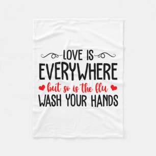 Cobertor De Velo O Amor Está em Toda Parte Mas Também Está a Gripe