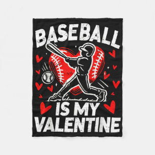 Cobertor De Velo O Baseball De dia de os namorados É Meu Namorados